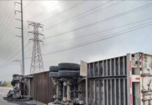 Carambola de tráilers colapsa Autopista Monterrey–Saltillo