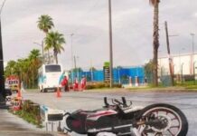 Motociclista pierde la vida en choque contra autobús en Tampico