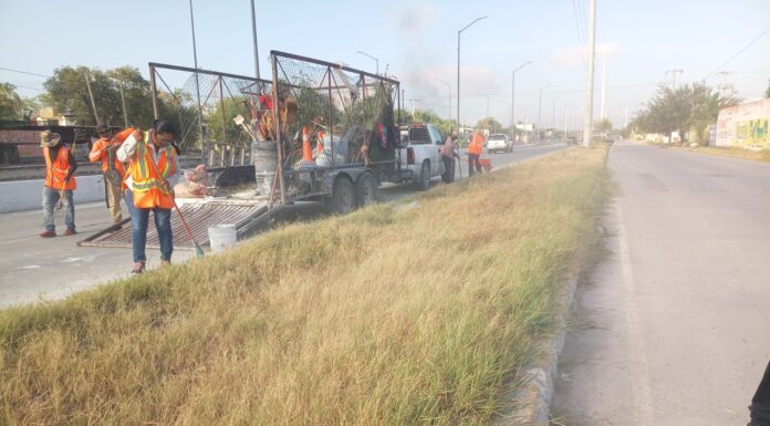 Refuerza Gobierno de Reynosa actividades de mantenimiento de la vía pública