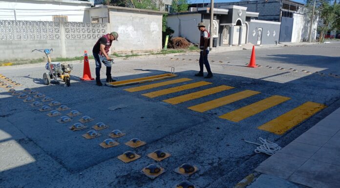 Cruces peatonales seguros refuerzan movilidad en Reynosa