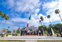 Participó Alcalde Carlos Peña Ortiz con el General Guillermo Arellano Morales en la Ceremonia-Homenaje a los Niños Héroes
