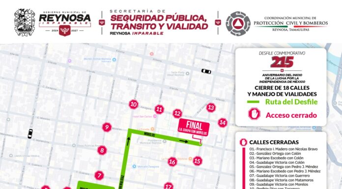 Conoce el cierre de calles por el Desfile Conmemorativo del 16 de Septiembre