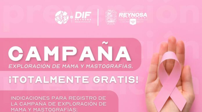 Prepara DIF-Reynosa campaña gratuita de exploración de mama y mastografías