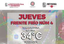 Persistirán lluvias en Reynosa, hoy jueves 25 de septiembre