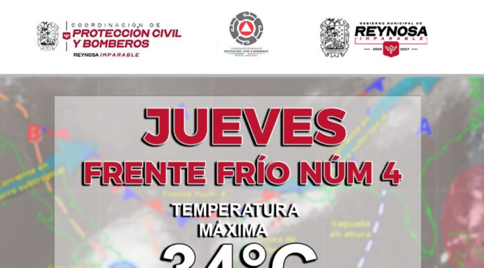 Persistirán lluvias en Reynosa, hoy jueves 25 de septiembre