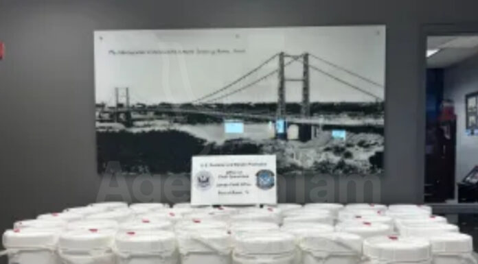 Asegura 13 millones de dólares en metanfetaminas ocultas en tráiler