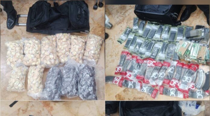 Guardia Nacional frustra traslado de armas y droga en avión privado que llegó a Cancún