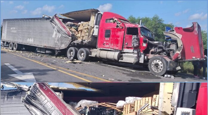 Choque múltiple entre tráilers bloquea la carretera Victoria–Matamoros