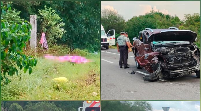 Fatal choque en carretera Victoria-Zaragoza deja cinco muertos