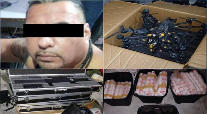 Operativo federal en Reynosa revela arsenal tecnológico: decomisan 18 drones, explosivos y vehículo robado
