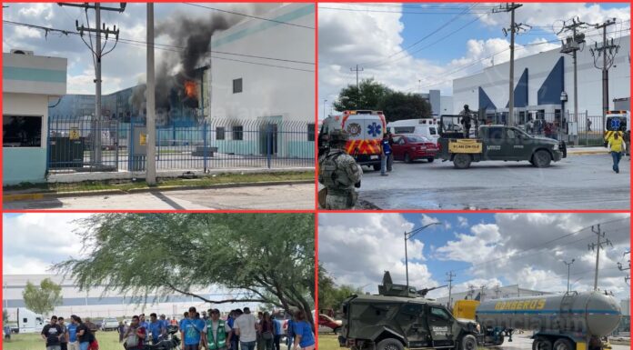Incendio en maquiladora Copanoro moviliza a Ejército y cuerpos de emergencia en Reynosa