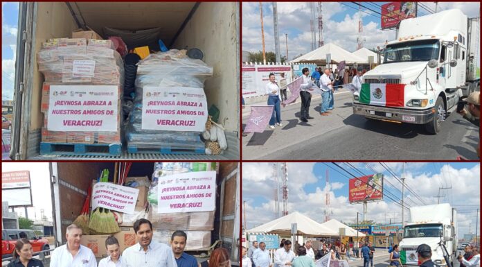Reynosa fortalece envío de ayuda para el norte de Veracruz