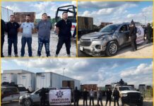 Guardia Estatal asegura camioneta robada en EE.UU. y detiene a cuatro hombres armados en Reynosa