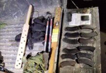 Guardia Estatal asegura camionetas y arsenal en Padilla