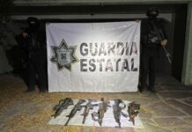 Guardia Estatal asegura seis armas largas en Díaz Ordaz