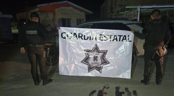 Aseguran vehículo con armas en Río Bravo