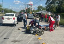 Choque entre auto y moto causa semi-amputación a adolescente