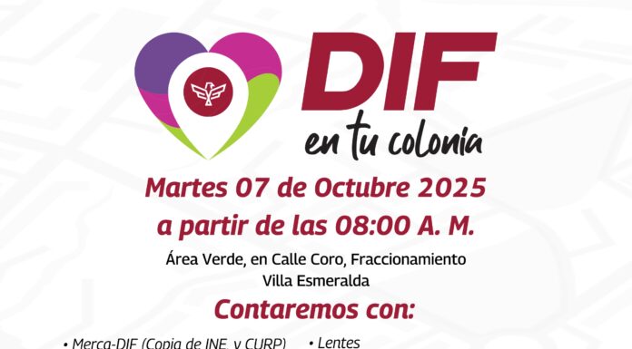 Acercará DIF-Reynosa servicios gratuitos al fraccionamiento Villa Esmeralda