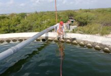 Realizó COMAPA limpieza en canaletas de clarificadores en la Planta Rancho Grande