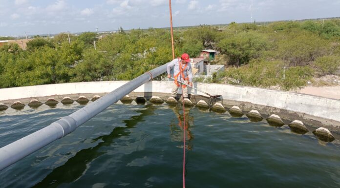 Realizó COMAPA limpieza en canaletas de clarificadores en la Planta Rancho Grande