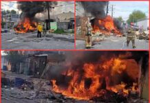 Fuga de gas provoca explosión y voraz incendio en Infonavit