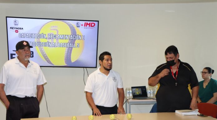 Con el apoyo del Gobierno de Reynosa se realizó el curso de capacitación de Béisbol 5