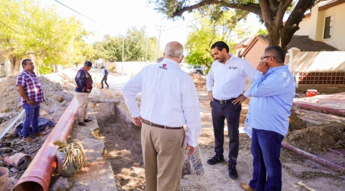 Supervisó Alcalde Carlos Peña Ortiz desarrollo de obra hidráulica en colonia Naranjos