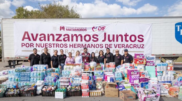 DIF Matamoros entrega víveres y esperanza a damnificados de Veracruz