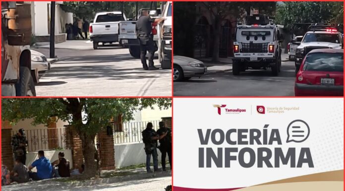 INTENTO DE DETENCIÓN TERMINA EN TIROTEO Y DOS ARRESTOS EN ZONA RESIDENCIAL DE CD. VICTORIA