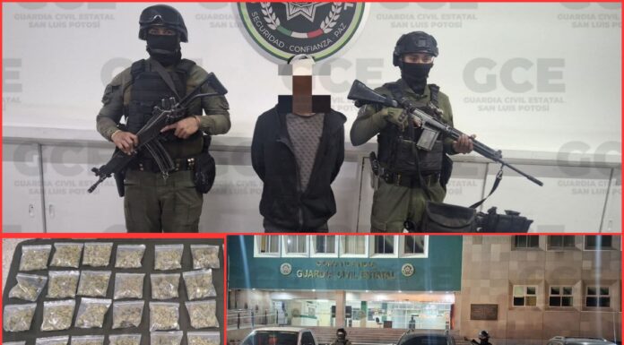 Capturan a presunto delincuente con vehículos robados y droga en Villa de Ramos