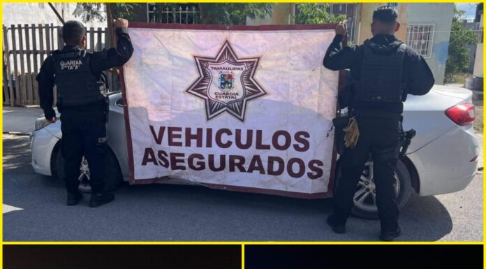 Guardia Estatal asegura vehículos robados durante operativos en la frontera