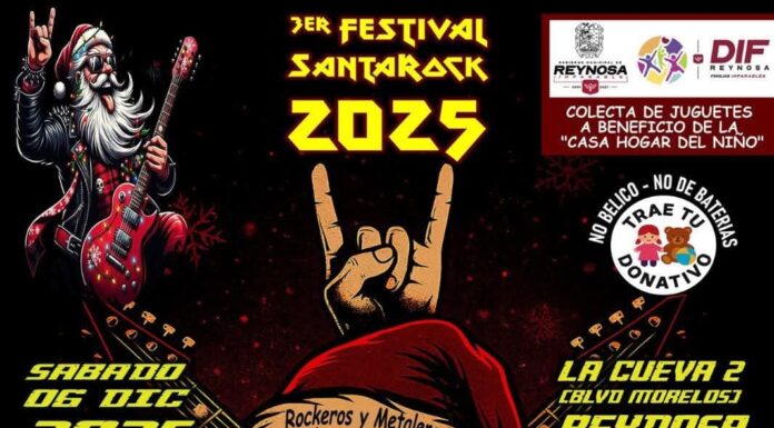 Invita DIF-Reynosa a participar en Tercer Festival con causa SantaRock 2025