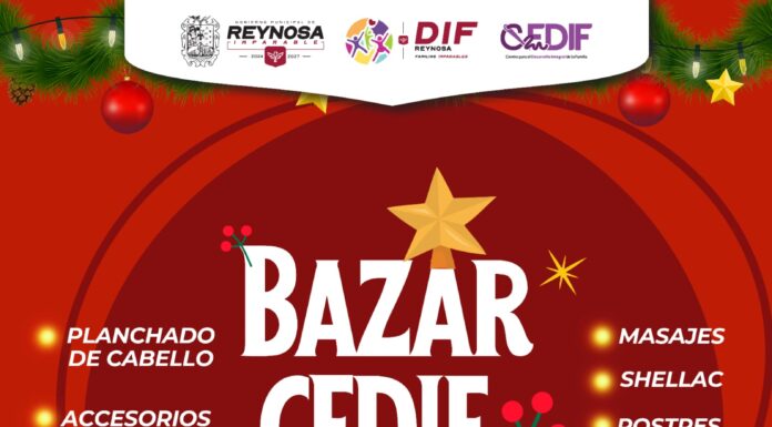 Invita DIF-Reynosa a Bazar CEDIF en la colonia Las Torres
