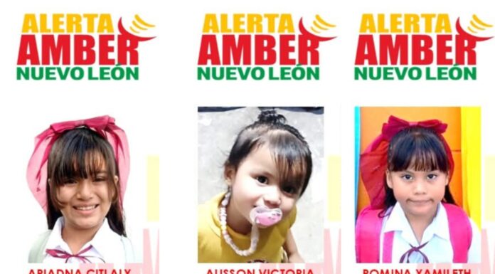 Activan Alerta Amber en Nuevo León por desaparición de tres hermanas