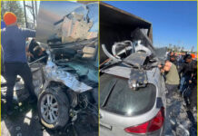 Camión vuelca en Apodaca y desata caos vial rumbo al aeropuerto