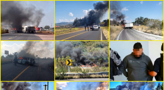Narcobloqueos y vehículos incendiados sacuden Michoacán tras operativo contra presunto líder criminal
