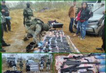Detienen célula criminal y decomisan arsenal en Tamaulipas