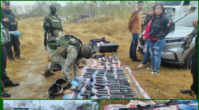 Detienen célula criminal y decomisan arsenal en Tamaulipas