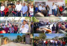 Vecinos de la Américo Villarreal celebran pavimentación con comida tradicional