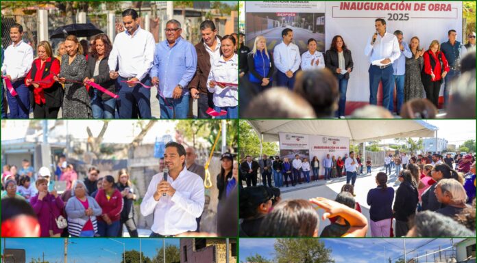 Vecinos de la Américo Villarreal celebran pavimentación con comida tradicional