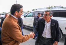 Carlos Peña Ortiz recibe al gobernador Américo Villarreal en Reynosa