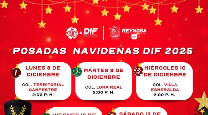 Invita DIF-Reynosa a Posadas Navideñas 2025 que llenarán de alegría a las familias