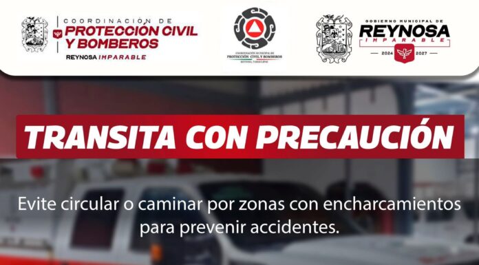 Alerta Protección Civil y Bomberos por lluvias en Reynosa*