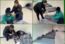 Albergue del Polideportivo brinda atención médica y alimentos