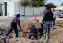 Reparó COMAPA fuga de agua potable en la colonia Las Fuentes