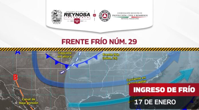 Tendrá Reynosa muy bajas temperaturas los días sábado y domingo