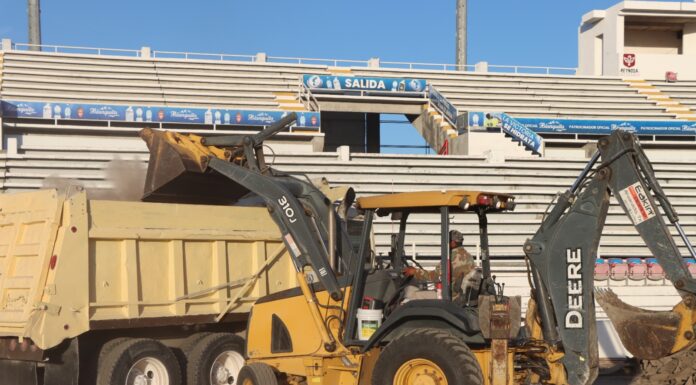 Continúan los trabajos en la pista olímpica del Polideportivo Reynosa