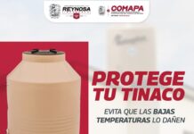 Recomienda COMAPA proteger tinacos y tuberías ante bajas temperaturas