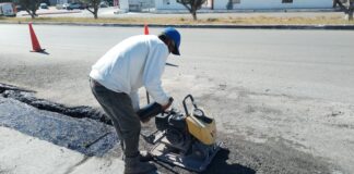 Imparable programa de rehabilitación asfáltica en Reynosa