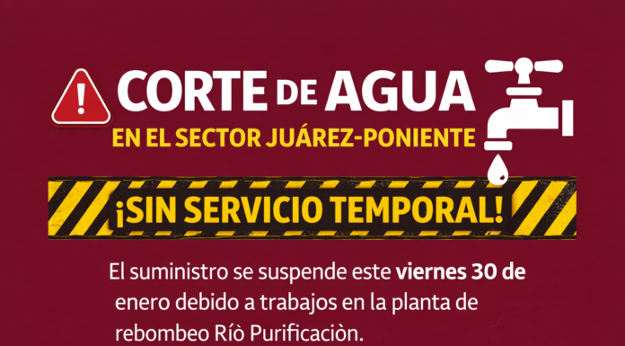 Aviso importante para habitantes del Sector Juárez-Poniente en Reynosa